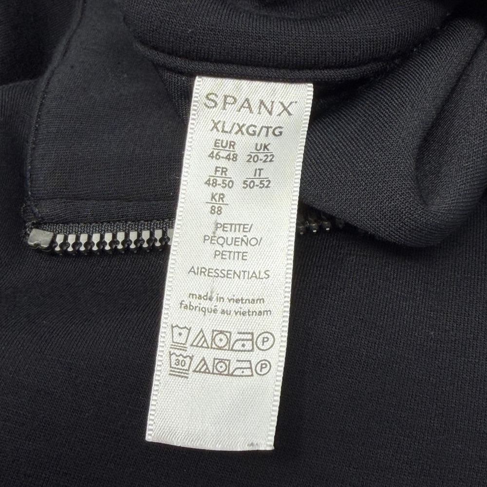 Spanx AirEssentials Mock Neck Full Zip Jumpsuit Black Size XL Petite Wide Leg - Picture 8 of 10